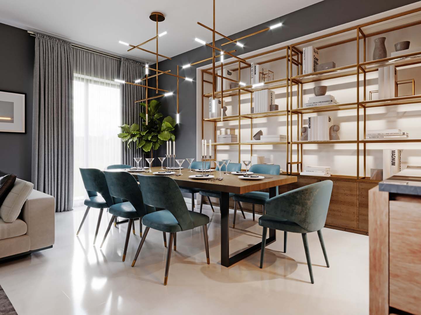 Large Modern Dining Room